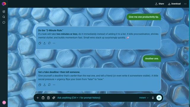 Calm Contour is a dark cyan ChatGPT theme with an image background.