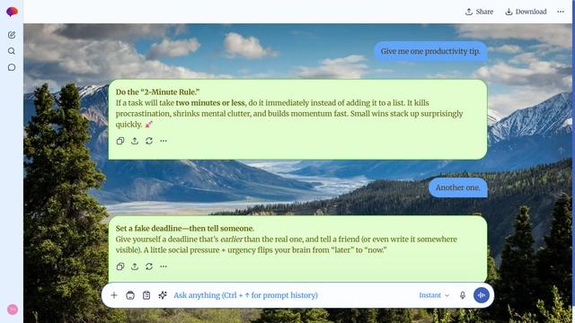 Calm Meadow theme preview