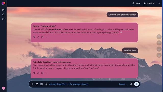 Calm Ridge theme preview