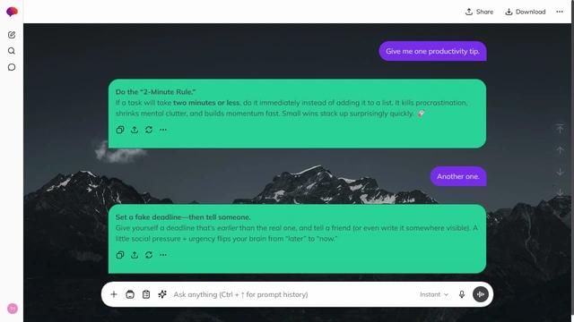 Dappled District is a light zinc ChatGPT theme with an image background.