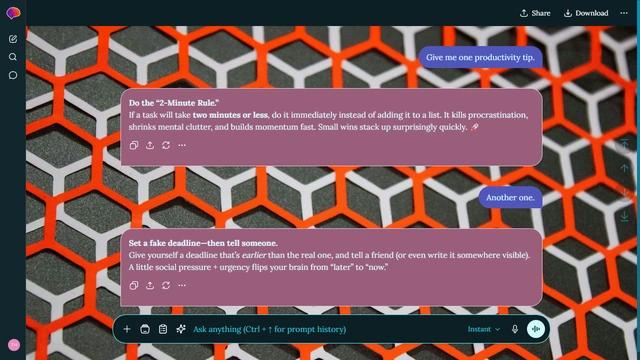 Drifting Canyon is a dark cyan ChatGPT theme with an image background.