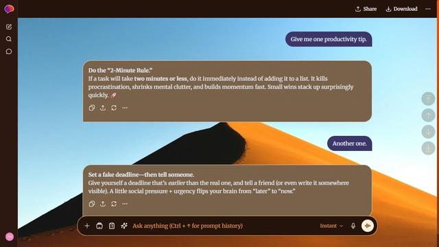 Drifting Dune theme preview