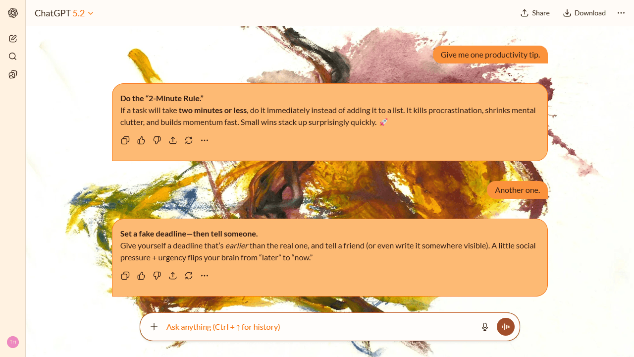 Drifting Ribbon theme preview