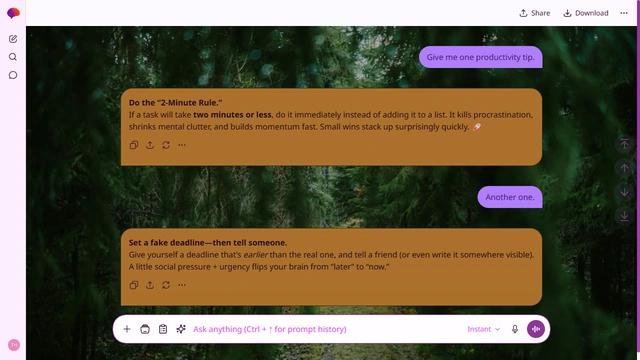 Dusty Grid is a light fuchsia ChatGPT theme with an image background.