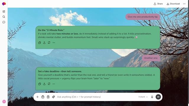 Faded District is a light zinc ChatGPT theme with an image background.