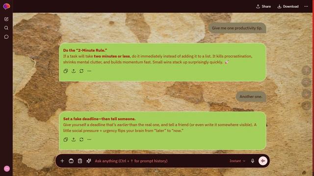 Frosted Arcade is a dark red ChatGPT theme with an image background.