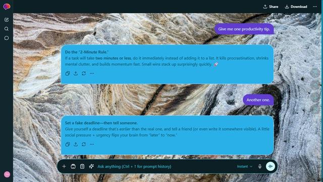 Frosted Cloud is a dark cyan ChatGPT theme with an image background.