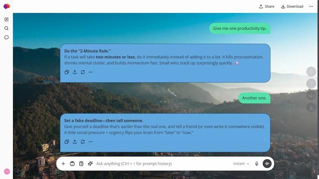 Frosted Cove is a light zinc ChatGPT theme with an image background.