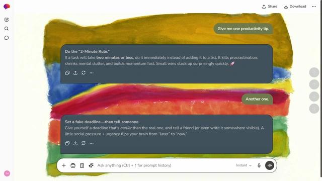 Gentle Bloom is a light stone ChatGPT theme with an image background.