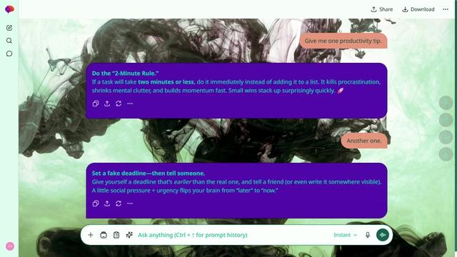 Gentle Field is a light emerald ChatGPT theme with an image background.
