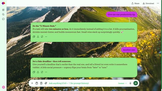 Gentle Ridge theme preview