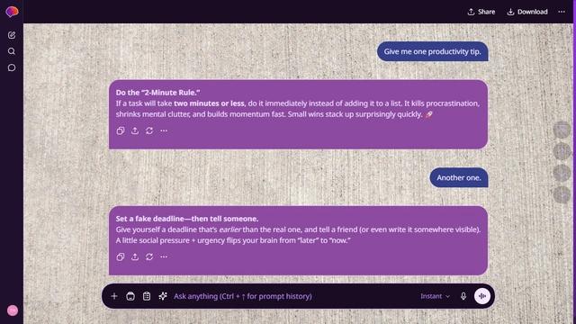 Gilded Beacon is a dark purple ChatGPT theme with an image background.
