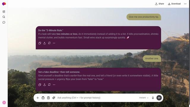 Gilded Curl is a light zinc ChatGPT theme with an image background.