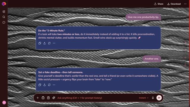 Glasslit Wisp is a dark red ChatGPT theme with an image background.