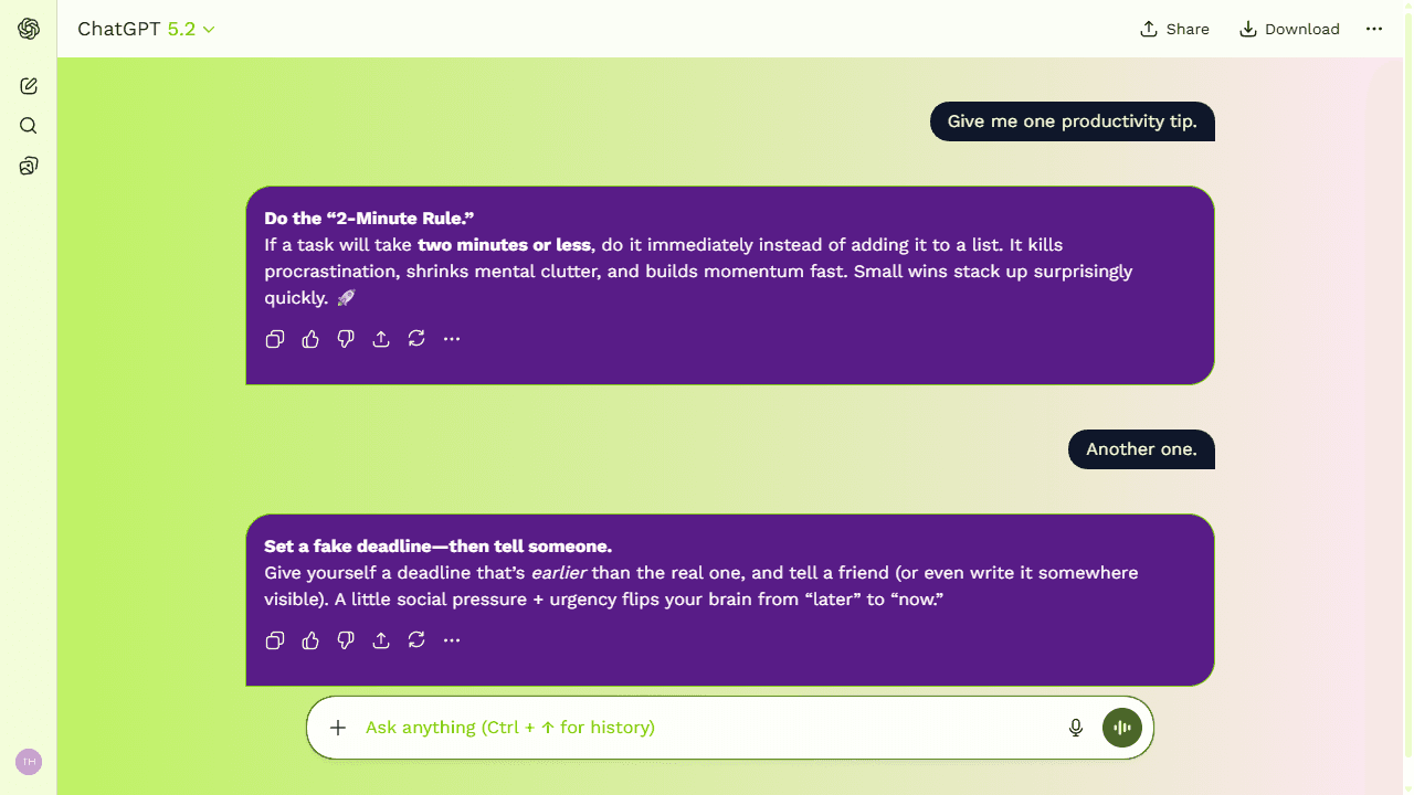 Glimmer Flow theme preview