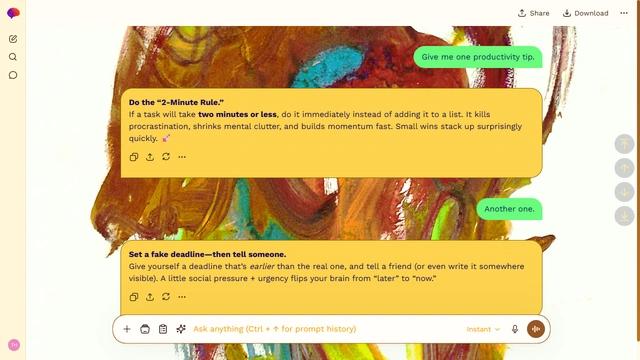 Glowing Canvas theme preview