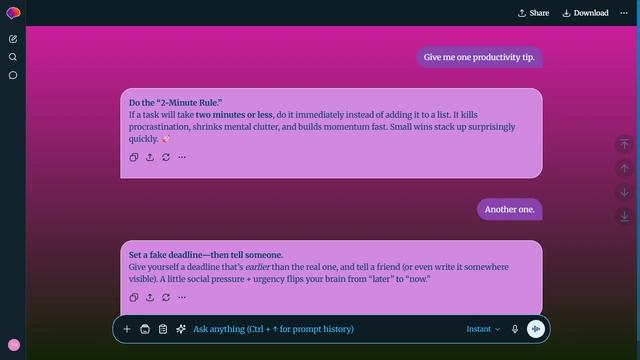 Glowing Fiber theme preview