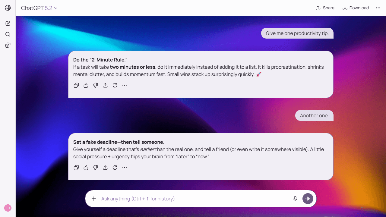 Glowing Wave theme preview