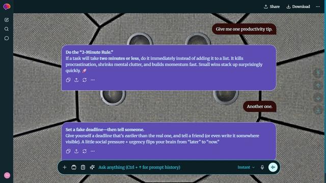 Hidden Canyon is a dark cyan ChatGPT theme with an image background.
