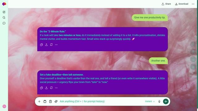 Hidden Fiber is a light emerald ChatGPT theme with an image background.