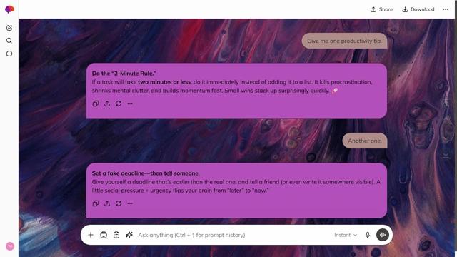 Hushed Bay is a light stone ChatGPT theme with an image background.