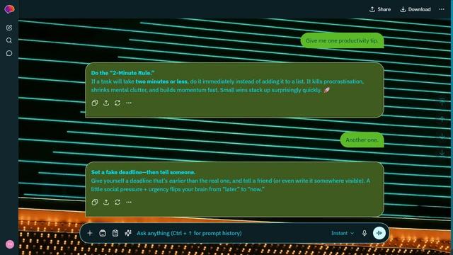 Hushed Cove is a dark cyan ChatGPT theme with an image background.
