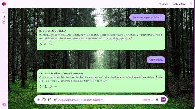 Hushed Grid is a light fuchsia ChatGPT theme with an image background.