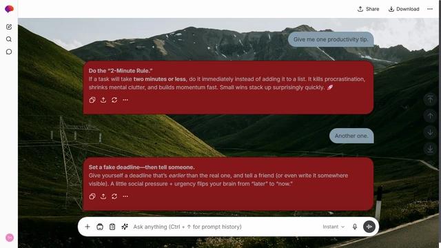 Lucent Contour is a light zinc ChatGPT theme with an image background.