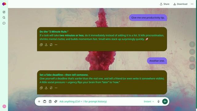 Lucent Glade is a light emerald ChatGPT theme with an image background.