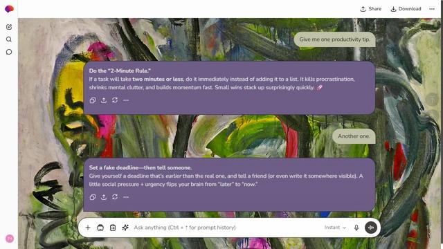 Luminous Arcade is a light stone ChatGPT theme with an image background.