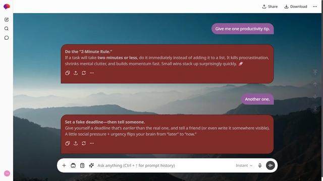 Luminous Contour is a light zinc ChatGPT theme with an image background.