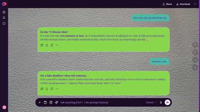 Misty Bloom is a dark purple ChatGPT theme with an image background.