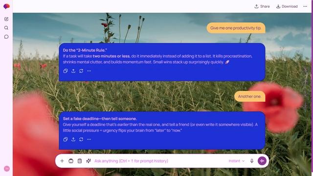 Moonlit Harbor is a light fuchsia ChatGPT theme with an image background.