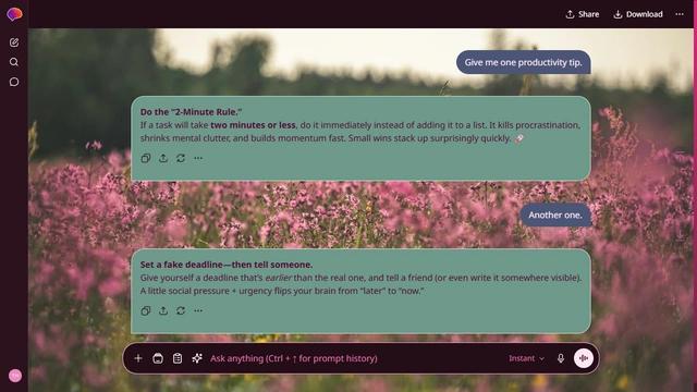 Moonlit Trace is a dark pink ChatGPT theme with an image background.