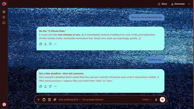 Moonlit Wake is a dark red ChatGPT theme with an image background.