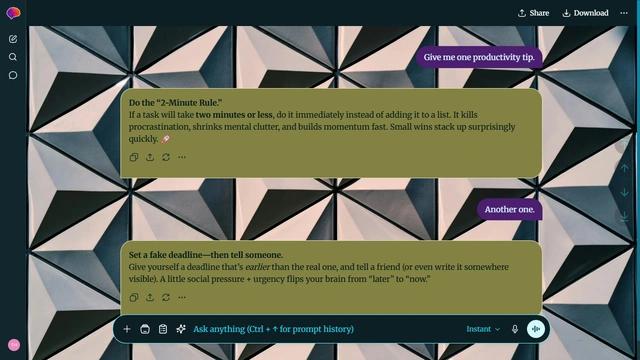 Muted Cloud is a dark cyan ChatGPT theme with an image background.