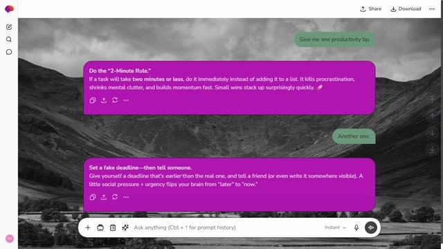 Muted Cove is a light zinc ChatGPT theme with an image background.