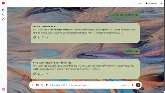 Pearled Avenue is a light stone ChatGPT theme with an image background.