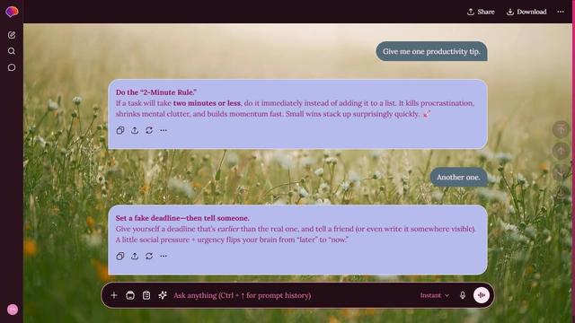 Rainlit Updraft is a dark pink ChatGPT theme with an image background.