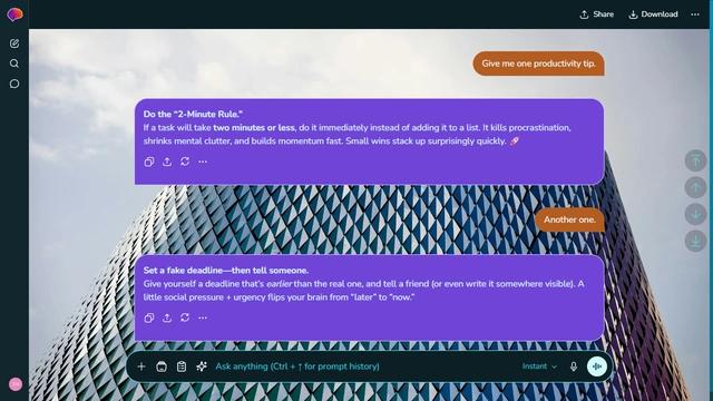 Serene Contour is a dark cyan ChatGPT theme with an image background.