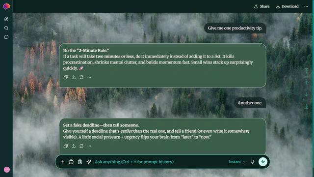 Serene Meadow theme preview