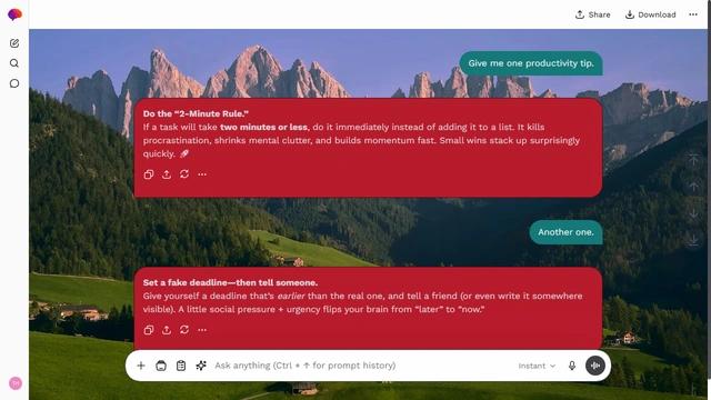 Shaded Cloud is a light zinc ChatGPT theme with an image background.