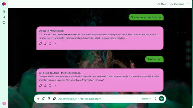 Shaded Fiber is a light emerald ChatGPT theme with an image background.