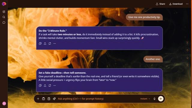 Shaded Plume theme preview