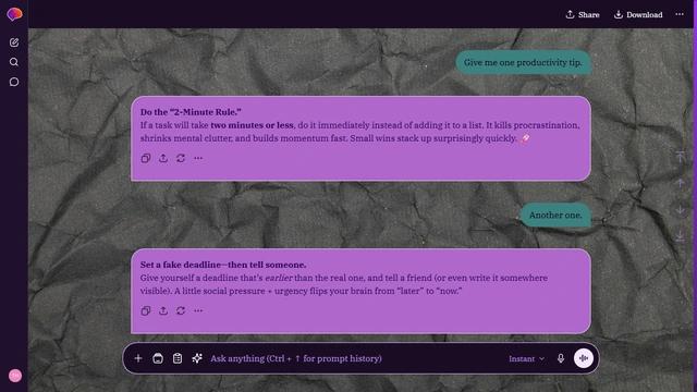 Silent Beacon is a dark purple ChatGPT theme with an image background.