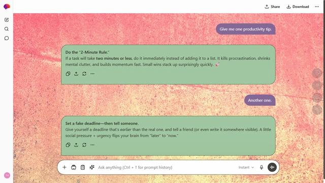 Silent Canopy is a light stone ChatGPT theme with an image background.