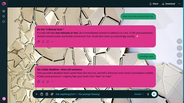 Silent Cove is a dark cyan ChatGPT theme with an image background.
