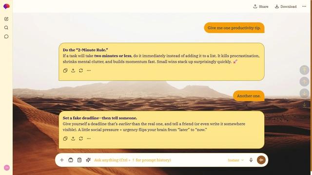 Silent Desert theme preview