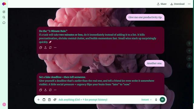 Silent Dune is a light emerald ChatGPT theme with an image background.