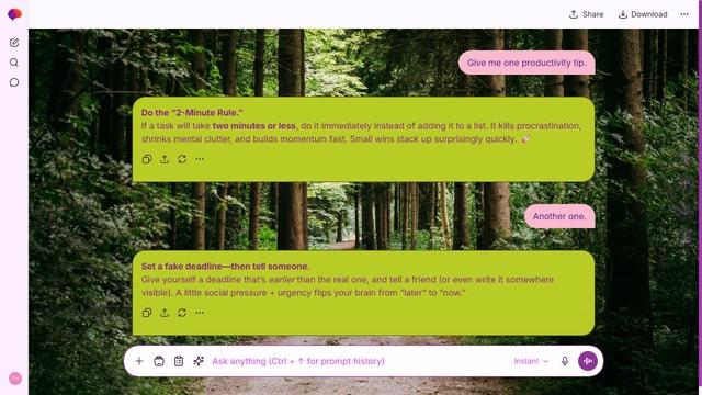 Silent Grid is a light fuchsia ChatGPT theme with an image background.